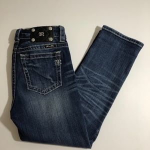 MISS ME BOYFRIEND CAPRI WOMENS BLUE JEAN sz 27